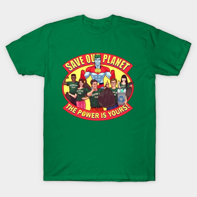 Go Go Planet Rangers T-Shirt by Batang 90s Art